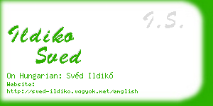ildiko sved business card